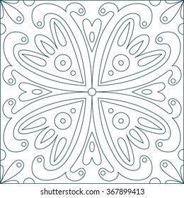 Oriental traditional ornament, pattern, tile design, vector illustration can be used for desktop wallpaper or frame for a wall hanging or poster,for pattern fills, surface textures, textile.
