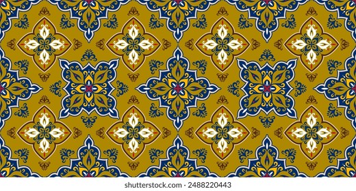Oriental traditional ornament, Seamless pattern, tile design, vector illustration.