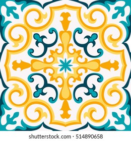 Oriental traditional ornament,Mediterranean seamless pattern, tile design, vector illustration Can be used for desktop wallpaper for a wall hanging or poster, pattern fills, surface textures, textile.