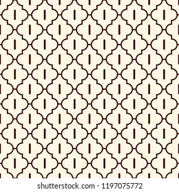 Oriental traditional pattern. Ogee ornament. Repeated maroccan crosses mosaic tiles. Lantern shapes motif.  Tracery window wallpaper. Arabesque digital paper, textile print. Seamless surface design 

