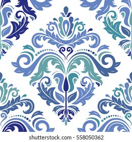 Oriental vector classic colored pattern. Seamless abstract background with repeating elements. Orient background.