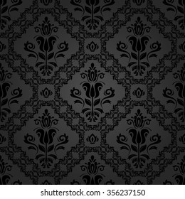 Oriental vector classic dark pattern. Seamless abstract background