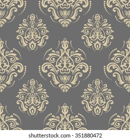 Oriental vector classic golden ornament. Seamless abstract pattern. Fine orient background for design and decorate