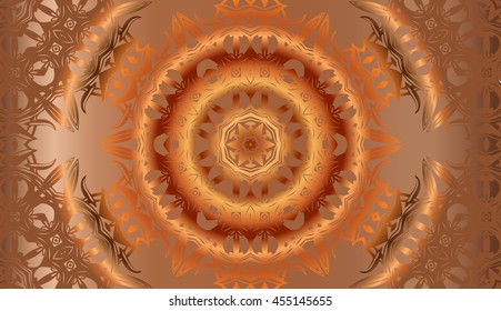 Oriental vector classic golden pattern. Seamless abstract background with repeating elements
