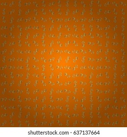 Oriental vector classic pattern. Abstract seamless pattern with golden repeating elements on orange background. Vintage orange and golden pattern.