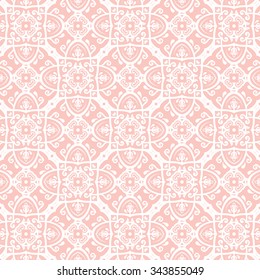Oriental vector classic pink ornament. Seamless abstract pattern