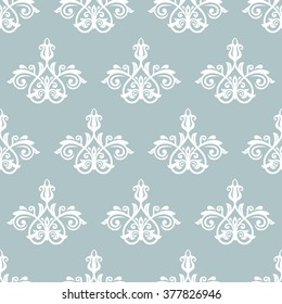 Oriental vector classic white ornament. Seamless abstract background