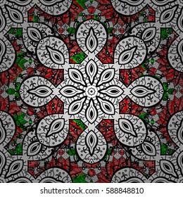 Oriental vector classic and white pattern. Seamless abstract background. Vector illustration.