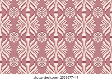 Oriental vector damask pattern with decorative ornament. Talavera pottery. Ethnic oriental traditional.Motifs Ikat embroidery wallpaper.Textile rapport. design for texture, fabric, clothing, wrapping