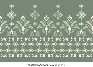 Oriental vector damask pattern with decorative ornament. Talavera pottery. Ethnic oriental traditional.Motifs Ikat embroidery wallpaper.Textile rapport. design for texture, fabric, clothing, wrapping