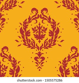Oriental vector damask pattern. Talavera pottery. Azulejos portugal. Turkish ornament. Spanish porcelain. Ceramic tableware, folk print. Ethnic background. Mediterranean wallpaper.  Talavera pottery.