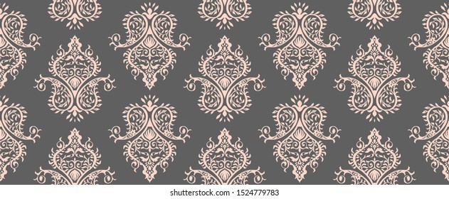 Oriental vector damask pattern. Talavera pottery. Azulejos portugal. Turkish ornament. Spanish porcelain. Ceramic tableware, folk print. Ethnic background. Mediterranean wallpaper.  Talavera pottery.
