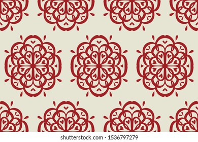 Oriental vector damask pattern. Talavera pottery. Azulejos portugal. Turkish ornament. Spanish porcelain. Ceramic tableware, folk print. Ethnic background. Mediterranean wallpaper.  Talavera pottery.