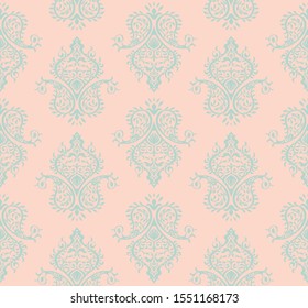 Oriental vector damask pattern. Talavera pottery. Azulejos portugal. Turkish ornament. Spanish porcelain. Ceramic tableware, folk print. Ethnic background. Mediterranean wallpaper.  Talavera pottery.