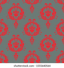 Oriental vector damask pattern. Talavera pottery. Azulejos portugal. Turkish ornament. Spanish porcelain. Ceramic tableware, folk print. Ethnic background. Mediterranean wallpaper.  Talavera pottery.