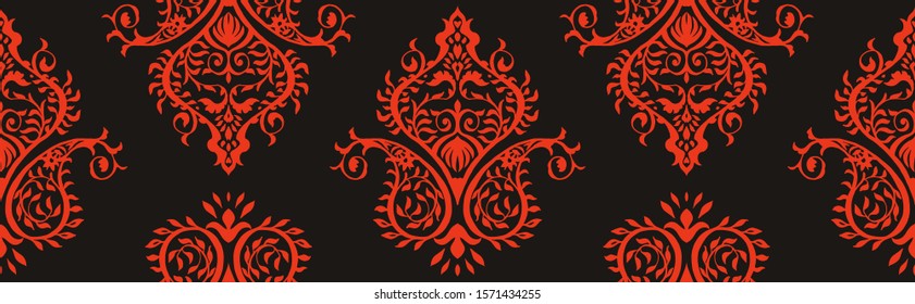 Oriental vector damask pattern. Talavera pottery. Azulejos portugal. Turkish ornament. Spanish porcelain. Ceramic tableware, folk print. Ethnic background. Mediterranean wallpaper.  Talavera pottery.