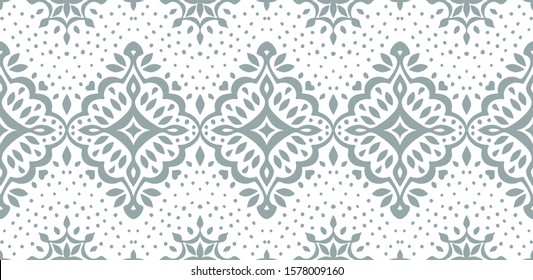 Oriental vector damask pattern. Talavera pottery. Azulejos portugal. Turkish ornament. Spanish porcelain. Ceramic tableware, folk print. Ethnic background. Mediterranean wallpaper.  Talavera pottery.
