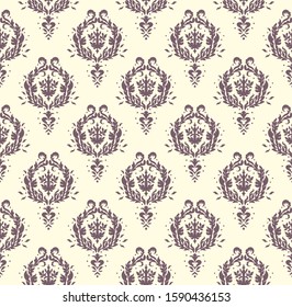 Oriental vector damask pattern. Talavera pottery. Azulejos portugal. Turkish ornament. Spanish porcelain. Ceramic tableware, folk print. Ethnic background. Mediterranean wallpaper.  Talavera pottery.