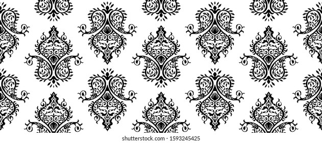 Oriental vector damask pattern. Talavera pottery. Azulejos portugal. Turkish ornament. Spanish porcelain. Ceramic tableware, folk print. Ethnic background. Mediterranean wallpaper.  Talavera pottery.