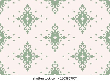 Oriental vector damask pattern. Talavera pottery. Azulejos portugal. Turkish ornament. Spanish porcelain. Ceramic tableware, folk print. Ethnic background. Mediterranean wallpaper.  Talavera pottery.