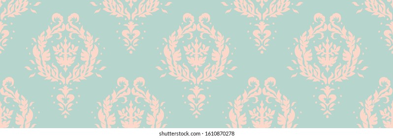 Oriental vector damask pattern. Talavera pottery. Azulejos portugal. Turkish ornament. Spanish porcelain. Ceramic tableware, folk print. Ethnic background. Mediterranean wallpaper.  Talavera pottery.