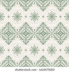 Oriental vector damask pattern. Talavera pottery. Azulejos portugal. Turkish ornament. Spanish porcelain. Ceramic tableware, folk print. Ethnic background. Mediterranean wallpaper.  Talavera pottery.