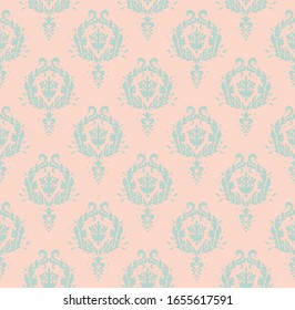 Oriental vector damask pattern. Talavera pottery. Azulejos portugal. Turkish ornament. Spanish porcelain. Ceramic tableware, folk print. Ethnic background. Mediterranean wallpaper.  Talavera pottery.