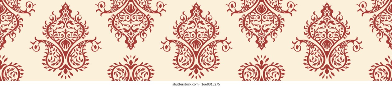 Oriental vector damask pattern. Talavera pottery. Azulejos portugal. Turkish ornament. Spanish porcelain. Ceramic tableware, folk print. Ethnic background. Mediterranean wallpaper.  Talavera pottery.