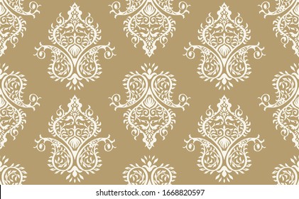 Oriental vector damask pattern. Talavera pottery. Azulejos portugal. Turkish ornament. Spanish porcelain. Ceramic tableware, folk print. Ethnic background. Mediterranean wallpaper.  Talavera pottery.