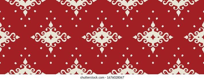 Oriental vector damask pattern. Talavera pottery. Azulejos portugal. Turkish ornament. Spanish porcelain. Ceramic tableware, folk print. Ethnic background. Mediterranean wallpaper.  Talavera pottery.