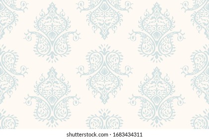 Oriental vector damask pattern. Talavera pottery. Azulejos portugal. Turkish ornament. Spanish porcelain. Ceramic tableware, folk print. Ethnic background. Mediterranean wallpaper.  Talavera pottery.