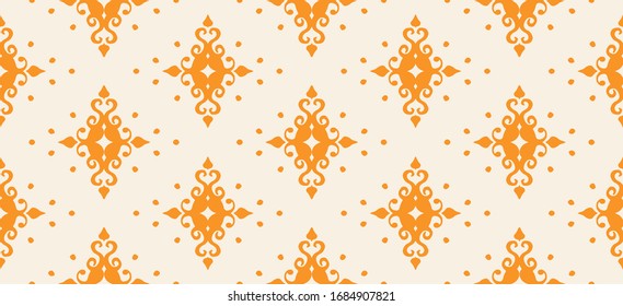 Oriental vector damask pattern. Talavera pottery. Azulejos portugal. Turkish ornament. Spanish porcelain. Ceramic tableware, folk print. Ethnic background. Mediterranean wallpaper.  Talavera pottery.