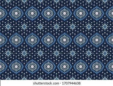 Oriental vector damask pattern. Talavera pottery. Azulejos portugal. Turkish ornament. Spanish porcelain. Ceramic tableware, folk print. Ethnic background. Mediterranean wallpaper.  Talavera pottery.