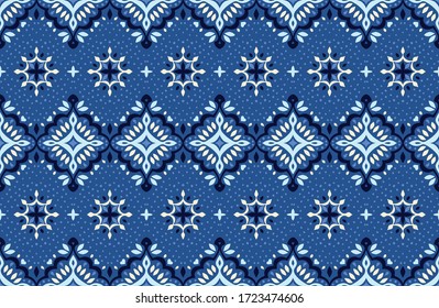 Oriental vector damask pattern. Talavera pottery. Azulejos portugal. Turkish ornament. Spanish porcelain. Ceramic tableware, folk print. Ethnic background. Mediterranean wallpaper.  Talavera pottery.