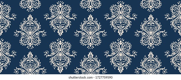 Oriental vector damask pattern. Talavera pottery. Azulejos portugal. Turkish ornament. Spanish porcelain. Ceramic tableware, folk print. Ethnic background. Mediterranean wallpaper.  Talavera pottery.