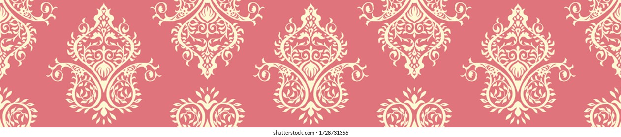 Oriental vector damask pattern. Talavera pottery. Azulejos portugal. Turkish ornament. Spanish porcelain. Ceramic tableware, folk print. Ethnic background. Mediterranean wallpaper.  Talavera pottery.