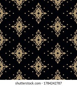Oriental vector damask pattern. Talavera pottery. Azulejos portugal. Turkish ornament. Spanish porcelain. Ceramic tableware, folk print. Ethnic background. Mediterranean wallpaper.  Talavera pottery.