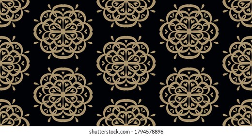 Oriental vector damask pattern. Talavera pottery. Azulejos portugal. Turkish ornament. Spanish porcelain. Ceramic tableware, folk print. Ethnic background. Mediterranean wallpaper.  Talavera pottery.