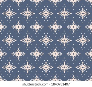 Oriental vector damask pattern. Talavera pottery. Azulejos portugal. Turkish ornament. Spanish porcelain. Ceramic tableware, folk print. Ethnic background. Mediterranean wallpaper.  Talavera pottery.