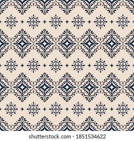 Oriental vector damask pattern. Talavera pottery. Azulejos portugal. Turkish ornament. Spanish porcelain. Ceramic tableware, folk print. Ethnic background. Mediterranean wallpaper.  Talavera pottery.