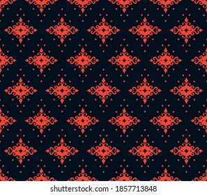 Oriental vector damask pattern. Talavera pottery. Azulejos portugal. Turkish ornament. Spanish porcelain. Ceramic tableware, folk print. Ethnic background. Mediterranean wallpaper.  Talavera pottery.