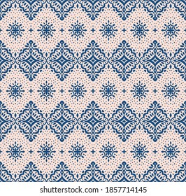 Oriental vector damask pattern. Talavera pottery. Azulejos portugal. Turkish ornament. Spanish porcelain. Ceramic tableware, folk print. Ethnic background. Mediterranean wallpaper.  Talavera pottery.