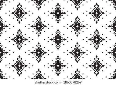Oriental vector damask pattern. Talavera pottery. Azulejos portugal. Turkish ornament. Spanish porcelain. Ceramic tableware, folk print. Ethnic background. Mediterranean wallpaper.  Talavera pottery.