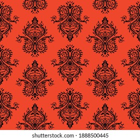 Oriental vector damask pattern. Talavera pottery. Azulejos portugal. Turkish ornament. Spanish porcelain. Ceramic tableware, folk print. Ethnic background. Mediterranean wallpaper.  Talavera pottery.