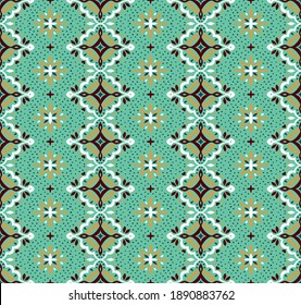 Oriental vector damask pattern. Talavera pottery. Azulejos portugal. Turkish ornament. Spanish porcelain. Ceramic tableware, folk print. Ethnic background. Mediterranean wallpaper.  Talavera pottery.