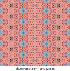 Oriental vector damask pattern. Talavera pottery. Azulejos portugal. Turkish ornament. Spanish porcelain. Ceramic tableware, folk print. Ethnic background. Mediterranean wallpaper.  Talavera pottery.