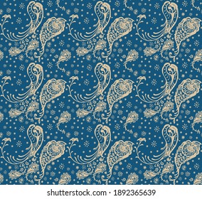 Oriental vector damask pattern. Talavera pottery. Azulejos portugal. Turkish ornament. Spanish porcelain. Ceramic tableware, folk print. Ethnic background. Mediterranean wallpaper.  Talavera pottery.