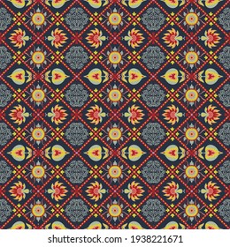 Oriental vector damask pattern. Talavera pottery. Azulejos portugal. Turkish ornament. Spanish porcelain. Ceramic tableware, folk print. Ethnic background. Mediterranean wallpaper.  Talavera pottery.