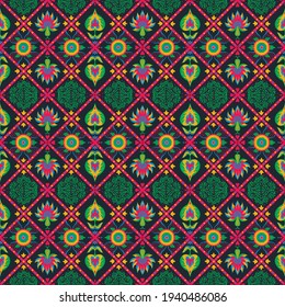 Oriental vector damask pattern. Talavera pottery. Azulejos portugal. Turkish ornament. Spanish porcelain. Ceramic tableware, folk print. Ethnic background. Mediterranean wallpaper.  Talavera pottery.