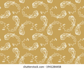 Oriental vector damask pattern. Talavera pottery. Azulejos portugal. Turkish ornament. Spanish porcelain. Ceramic tableware, folk print. Ethnic background. Mediterranean wallpaper.  Talavera pottery.